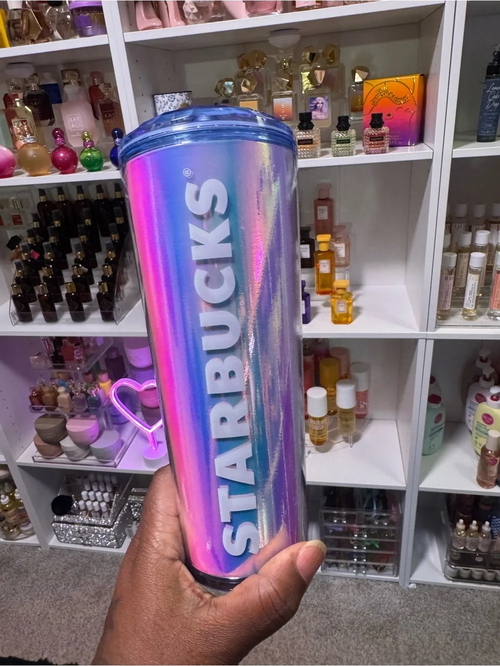 Starbucks Iridescent Rainbow Tumbler - Blue Pink Purple